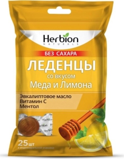 Хербион без сахара мед лимон жидкость 25 мл