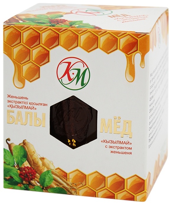 Кызылмай БАД Мед с экстрактом женьшеня 225 г